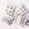 Lace Tassel Tufted Pillowcase Home Decoration Bohemian Style Cushion Headboard Sofa Pillow Set 211203