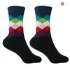 Men's Socks Warm Casual Colorful Matching Argyle Filled Optic Winter Combed Cotton