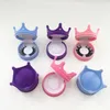 Crown Diamond Eyelash Packaging Box Empty Pink Blue 3D Mink Case for Regular Length Lashes