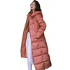 Sale Winter Women Jacket X-long Parkas Hooded Cotton Padded Female Coat High Quality Warm Outwear Womens Parka 211018