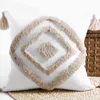 Morroccan Style Cushion Cover Beige Boho Pillowcase With Tassels Home Decor Handmade Woven Pillowcase For Sofa Living Room 210401