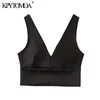 Women Sexy Fashion Deep V Neck Cropped Blouses Backless Zipper Wide Straps Female Shirts Blusas Chic Tops 210420