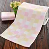 Towel Green Quickly Dry Absorbent Soft Cotton Plaid Color Printed Towels Bathroom Pattern Face Hand For Women Girls Child