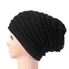 Utomhushattar Kvinnor Mens varma baggy beanie stickad virkning skidåkning hatt kallsäker överdimensionerade slouch cap höst vinter vikta manschetter