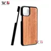 2023 umweltfreundliche, minimalistische, klassische Handyhüllen aus Ahornholz für iPhone 11 6,1 Zoll, leere Holzrückseite auf Lager