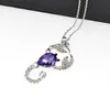 Pendentif Colliers 2021 S Mode Dames Accessoires Occident Tendance Bijoux De Luxe Scorpion Violet Cristal Collier