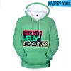 Erkek Hoodies Tişörtü Slogo Kwebbelkop 3D Baskı Hoodie Erkek / Kız Rahat Spor Çocuklar Kawaii İnce Uzun Kollu Kazak