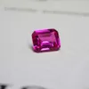 8 * 10mm 5 pezzi / lotto 4 carati Laboratorio di alta qualità Anello con zaffiro rosa Rubino taglio smeraldo Pietra preziosa sciolta per anello BIY che fa H1015