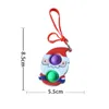 Com cordão Fidget Sensory Bubbles Key Ring Push Fing Finge Puzzle Brinquedos Natal Papai Noel Caneca Snowman HWB9431