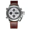 AMST Customized Personalized Leather Minimalist 50 Meters Waterproof Sport Wrist Watch AM3003285j