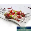 10 pcs aço inoxidável BBQ Skewer set reutilizável utensílio garfo kebob espetos grelhar varas churrasqueira assado agulhas