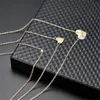 Pendant Necklaces 2021 Simple Fashion Female Clavicle Peach Heart Multi-Layer Neck Chain Necklace Heart-Shaped A1