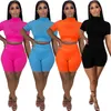 Designer New Summer jogger suits women plus size outfits short sleeve tracksuits pullover white Tee topshorts two piece set black sportswear casual sweatsuits 5411