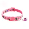 Lollipop Pets Collars Nylon Small Dog Adjustable Puppy Bell Snap Buckle Kitten Cat Collar Six Colors 6 color Pet Supplies DB995