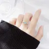 Blauwe emaille schattige kleine dolfijn sterling zilver 925 ring voor vrouwen gift mode gratis maat marine leven fijne sieraden 210707