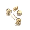 50pcs Stainless Steel Round Ball Earring Post Stud with Loop Fit DIY Jewelry Making Supplies Accessories Hypoallergenic 5mm 6mm Silver / Gold