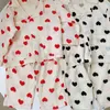 Milancel Sonbahar Çocuklar Pijama Set Kalp Baskı Kızlar Uyku Pamuk Erkek Pijama Kapalı Suit 211105