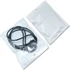 100 pçs / lote Branco Saco de Plástico Receptível Zipper Reclosable Sacos Cheiro Pouca de Prova para Comida Chá Coffee Cookie Armazenamento Pacote