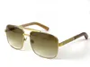 النظارات الشمسية الكلاسيكية الشعبية للرجال في الهواء الطلق 0259 الموقف الذهبي مربع تصميم الإطار uv400 حماية النظارات خمر الصيف نمط 0260
