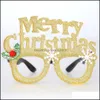Dekoracje Świąteczne Dostawy Dom Ogród Xmas Okulary Rama Szkło PC Flanel Cosplay Party Christmas Ornament Prezenty Drop Dostawa 2021 SJW