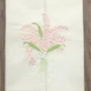 Set of 12 Handkerchiefs White Linen Hemstitched Tea Towel -14x22"Cloth Guest Hand Dish Towels embroidery Floral