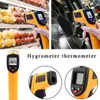 Digital Hygrometer Infrared Thermometer Non Contact Infrared Pyrometer IR Laser Temperature Meter Point 50~380degree GM320 210719