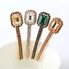 Bling Crystal Hairpins Headwear för Kvinnor Flickor Rhinestone Hair Clips Pins Barrette Styling Tools 6 Färger