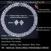 Pera luxe Style européen clair cubique zircone cristal grand collier rond et boucles d'oreilles ensemble de bijoux de mariée pour cadeau de mariage J116 H1022