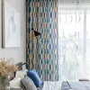 Gardin draperier färdiga gardiner tryck geometri modern enkelhet för vardagsrum kök sovrum