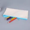 Grootte Aangepaste Lege DIY Craft Rits Tassen Canvas Pen Pencil Case - Canvas Factuur Bill Tas Make-up Tassen Cosmetische Tas Multipurpose Reizen Toilettas Pouch