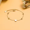 Charm Bracelets Fashion Heart Stainless Steel Bracelet For Women Vintage Gold Punk Thick Chain On Hand 2021 Jewelry Gift