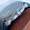 41mm Octo Finissimo 103295 OS Quartz Chronographe Montre Homme Chronomètre Squelette Boîtier En Acier Titane Cadran Gris Et Bracelet En Caoutchouc Spor298V