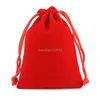 Soft Jewelry Bag Velvet Pouches Drawstring Bags for Jewellery Gift Cosmetics Packaging Black Red 5x7 7x9cm 8x10 10x15 10x20