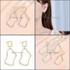 Autres Boucles D'oreilles Bijoux Sterling Sier S925 Géométrique Conception Simple Femmes Belle Partie Grande Qualité Cadeau Fête Des Mères El30 Drop Delivery 2021 09