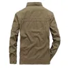 Autumn Jacket Men Casual Military Jackets Stand Collar Pure Cotton Mens Jackets And Coats Plus Size M-4XL chaqueta hombre Y1109