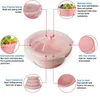 Silicone Collapsible Food Storage Container with Airtight Lid and Mixing Bowls Meal Lunch Box for Travel 210709