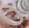 5662mm Hetian Xinjiang China White Jade Armband Ship Ping A98737771