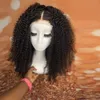 1b30 Ombre parrucca riccia crespa per le donne brasiliane 4X4 parrucche con chiusura in pizzo Afro Curl capelli umani vergini pizzicati con i capelli del bambino 150 Densi5541607