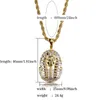 Hoogwaardige hiphop iced out Egyptische farao hanger kettingen goud zilver kleur lange link kettingen voor mannen sieraden