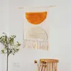 Esthetische Boheemse huiskamer decoratie boho tapestry decor Nordic Scandinavische stijl 3D weefsel muur opknoping met macrame tassel 210609