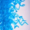아트 데코 크리 에이 티브 램프 무라노 블루 크리스탈 유리 현대 샹들리에 펜던트 램프 홈 장식