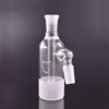 Hookahs 14mm 18mm Ash Catcher Percset 45 Graus Glass Ash Catchers Bubbler Ashcatcher Dab Rig para Bong Adaptador Hookah Support Adicionar logotipo do cliente