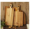 Acacia Wood Blocks Cutting Boards with Handle Eco Natural Breads Board Pizza Plates Fruits Plate Chopping