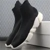 Fashion designers luxury boot Knit Socks shoes speed trainer High Race Runnersmens womens sneakers Black white Slip-on triple s Casual Shoe
