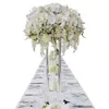 Düğün Geometri Temizle Üst Akrilik Çiçek Topu ile Ayak Standı Kristal Kare Mumluk SENYU512