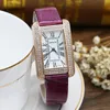 Modedesigner wasserdichte Quadrat -Casual Trend Strass -Uhr sieht einfache Freundinnen Frauen an, die Damen modische ganze OU5669704 beobachten