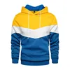 Men color blocking fashion sweater autumn winter casual sports tops clothes men hoodie