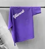 Novos vetimentos camiseta Homens Mulheres 1: 1 Alta Qualidade Roxo Letra Branca Impressão Vetimentos Tee Oversize VTM Hip-Hop Tops X0628