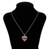 Mom Heart Necklace Ziron Diamond Pendant Rostfritt stålkedjor Halsband Moder födelsedagspresent Will och Sandy
