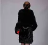 Haining Imitation Fur Coat Kvinnors Mink Medium Long Hat 211207